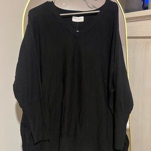 First Love V-Neck Black Men's Sweater